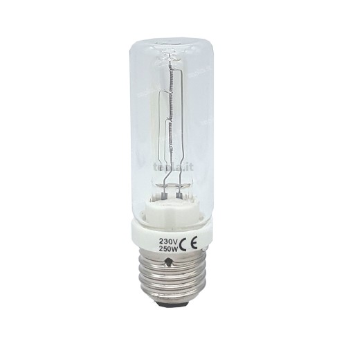 Lampadina alogena 250W, CRI 100, luce calda e dimmerabile
