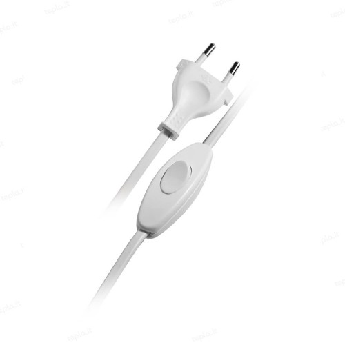 CABLAGGIO BIPOLARE BIANCO C/INTERRUTTORE  2MT (120-80)