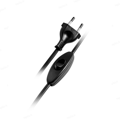 CABLAGGIO BIPOLARE NERO C/INTERRUTTORE  2MT (120-80)