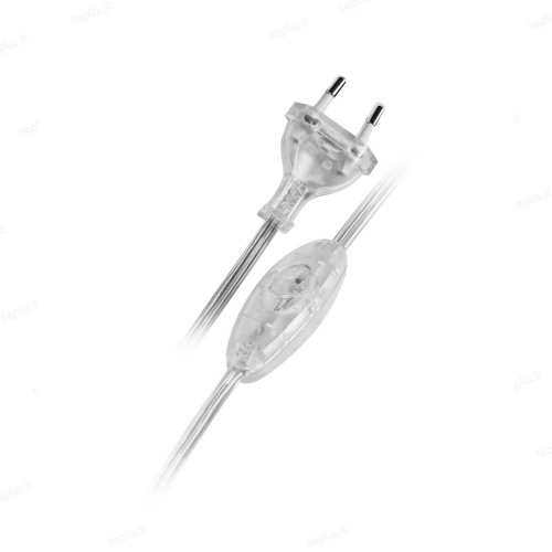 CABLAGGIO BIPOLARE TRASPARENTE C/INTERRUTTORE  2MT (120-80)