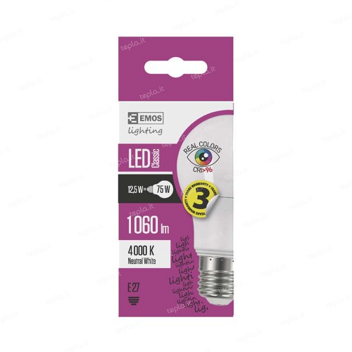 LAMPADINA LED E27 12,5W 4100K GOCCIA...