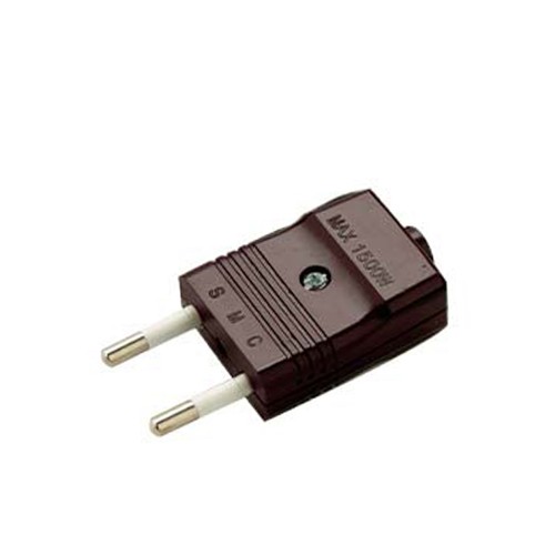 Spina Marrone 10A 2 Poli: perfetta per cablaggi di lampade da tavolo e terra, made in Italy.