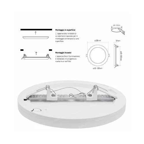 PANNELLO LED 30W CCT 5IN1 19X330MM...