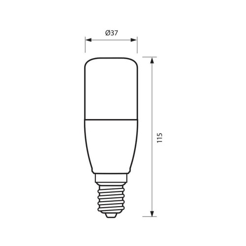 LAMPADINA LED TUBOLARE LED 8W E14...