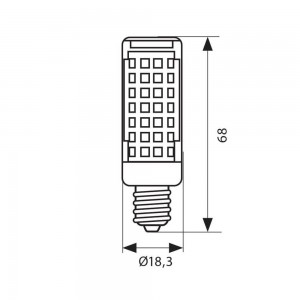TUBOLARE LED E14 5W 6400K... 2