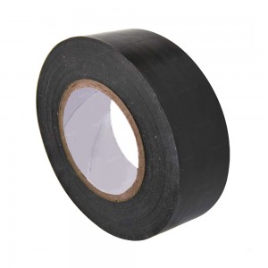 Nastro isolante PVC nero 25mm x 25m, spessore 0.15mm, autoestinguente e certificato CEI EN 60454.