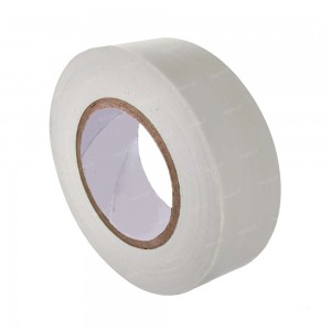 Nastro isolante PVC bianco 25mm x 25m, spessore 0.15mm, autoestinguente e certificato CEI EN 60454.