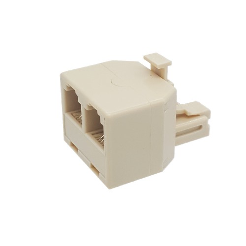 Adattatore Telefonico 2 Prese con 1 Spina Plug 6/4 | Ecova 31409
