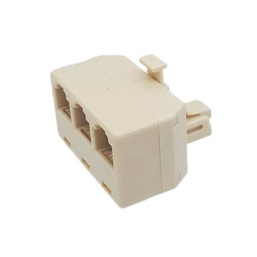 Adattatore Telefonico 3 Prese con 1 Spina Plug 6/4 | Ecova 31411