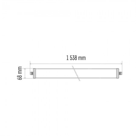 Plafoniera LED PROFI 55W, 5500lm, Sostituisce 2x58W Fluorescente, IP65, 1538mm | Emos ZT4220