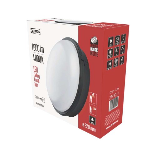 PLAFONIERA LED STAGNA TONDA BIANCA...