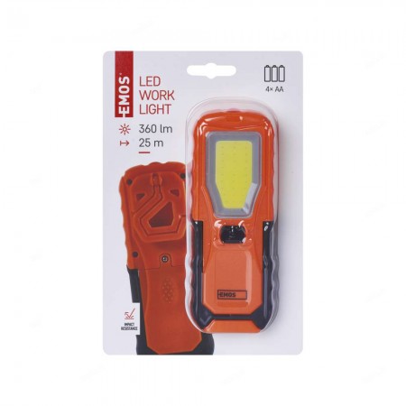 LAMPADA DA LAVORO A BATTERIE 5W COB + 0,5W LED P4110 EMOS