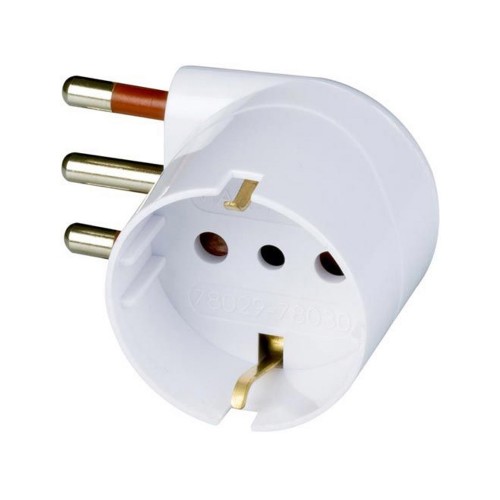 Adattatore Schuko Salvaspazio 2P+T 16A Bianco Unika Rosi RS78029