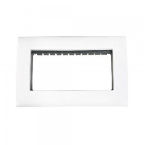Placca 6 moduli bianca +...