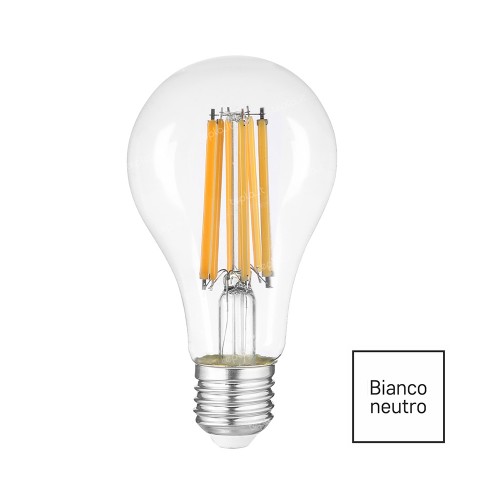 LAMPADINA LED  FILAMENTO E27 14W 4500K 2000LM GOCCIA CHIARA OPTONICA 1320