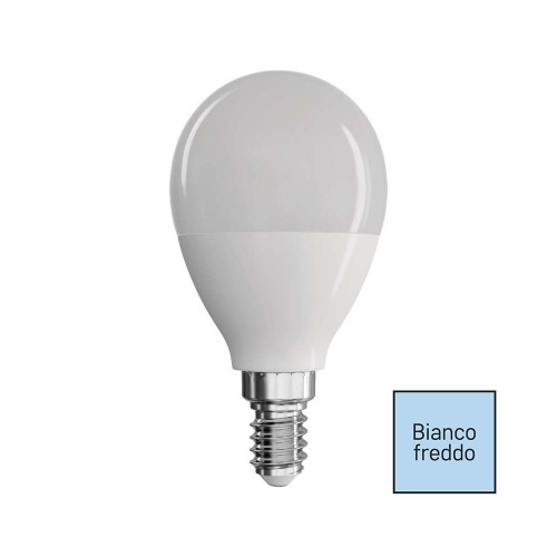 LAMPADINA LED SFERA 7.3W (60W) E14 6500K 806LM EMOS ZQ1232