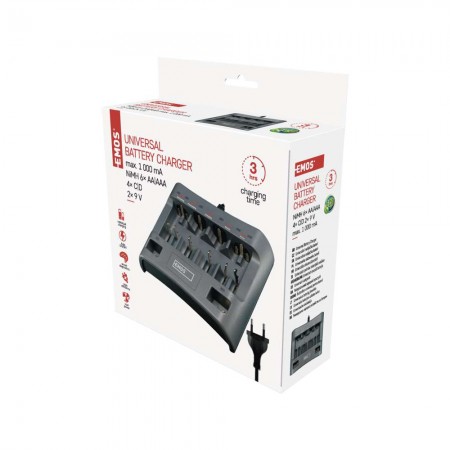 CARICABATTERIE UNIVERSALE INTELLIGENTE EMOS N9169