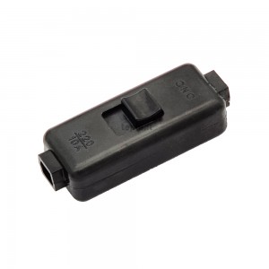 Interruttore Passafilo Bipolare Nero con Interruttore a Slitta: perfetto per lampade eleganti.