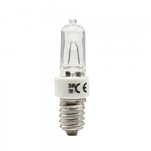 Lampadina alogena 75W, CRI 100, luce calda e dimmerabile.