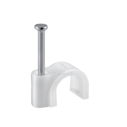 GRAFFETTE FISSACAVO BIANCO CON CHIODO MISURA 3/4 CONF 100PZ