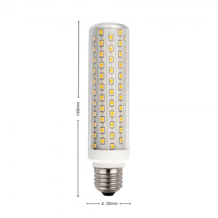 Lampadina Tubolare LED E27 15W (130W) Dimmerabile - Luce calda 3000K, Alta Luminosità