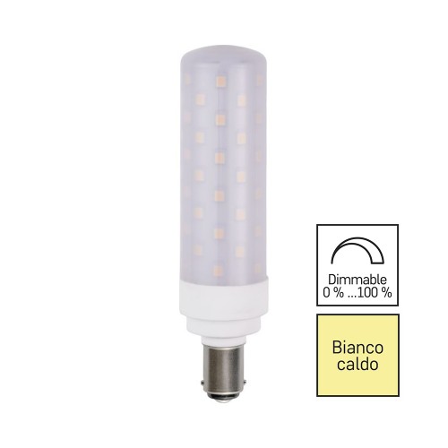 Lampadina LED BA15D 10W (75W) Dimmerabile - Luce Calda 3000K, Alta Resa CRI90