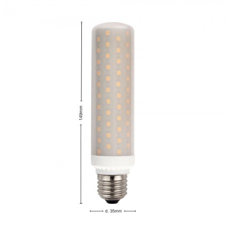 Lampadina tubolare  LED E27 15W (100W) Dimmerabile Finitura Satinata - Luce Calda 3000k