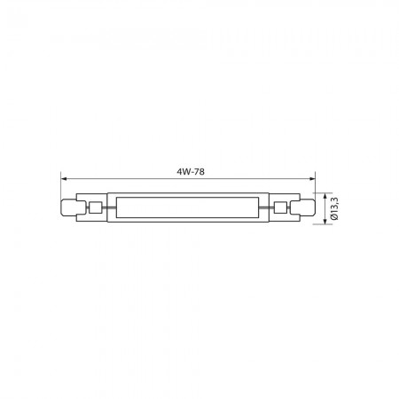 Lampadina COB LED R7S 4W 78mm Lineare | Luce 3000K | Vivalux 004434