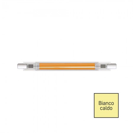 Lampadina COB LED R7S 8W 118mm Lineare | Luce 3000K | Vivalux 004432