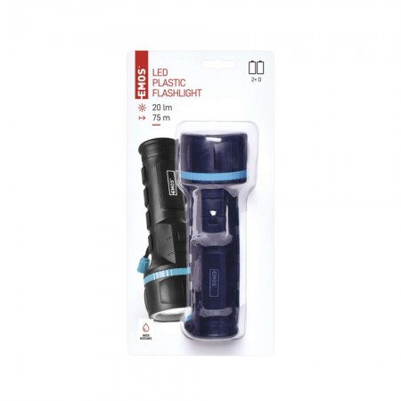 Torcia LED Portatile 20lm con Alimentazione 2xD | Emos P3862