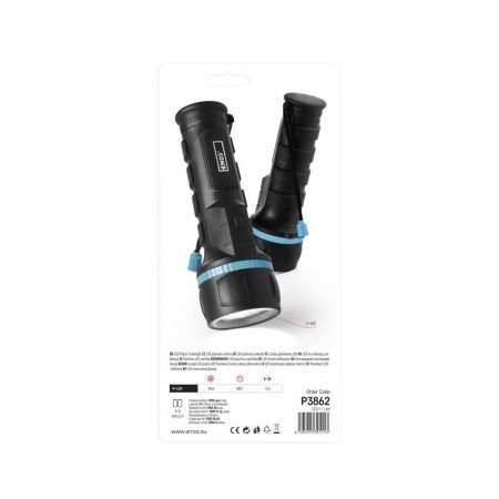 Torcia LED Portatile 20lm con Alimentazione 2xD | Emos P3862