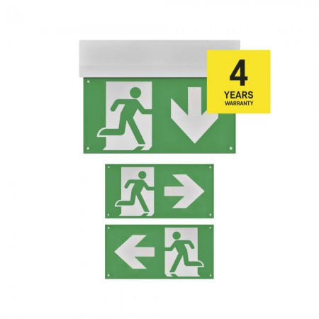 Lampada di Emergenza LED a Bandiera: Modalità Permanente/Solo Emergenza, 3W, Visibilità 30m | Emos ZN1210