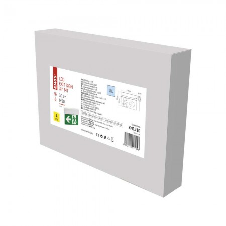 Lampada di Emergenza LED a Bandiera: Modalità Permanente/Solo Emergenza, 3W, Visibilità 30m | Emos ZN1210