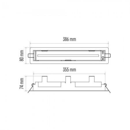 Telaio per Lampada Emergenza ZN1210: Installazione Ad Incasso Elegante | Emos ZN1211