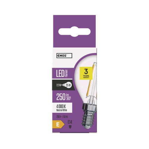 LAMPADINA LED FILAMENTO E14 2.2W...