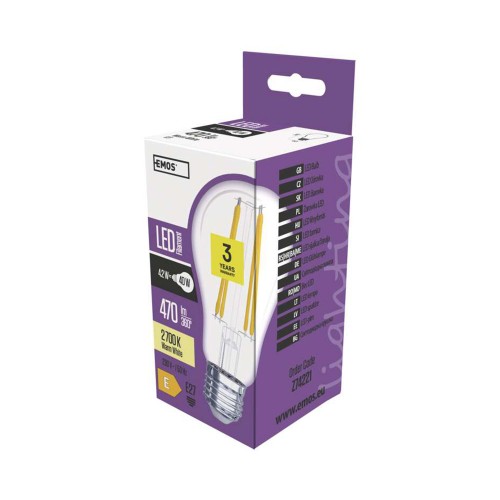 LAMPADINA LED FILAMENTO E27 4.2W...