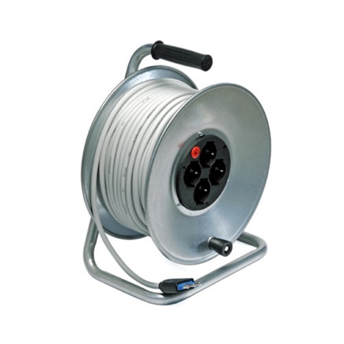 AVVOLGICAVO CAVO 5OM CAVO 3X1.5MM IN METALLO 4 PRESE POLIVALENTI INTERR. TERMICO ECOVA 30131