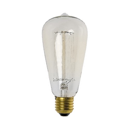 Lampadina filamento carbonio E27 60W ST64 ambra.