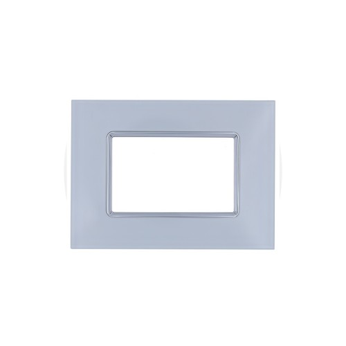PLACCA 4 POSTI VETRO BIANCA JOY 5004BL-1 COMPATIBILE MATIX