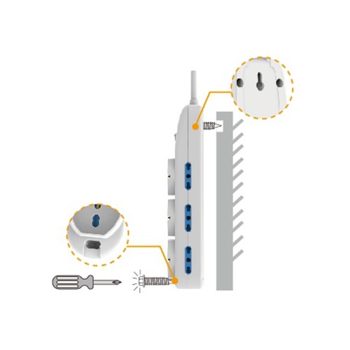 Multipresa Nera 3 Posti con...