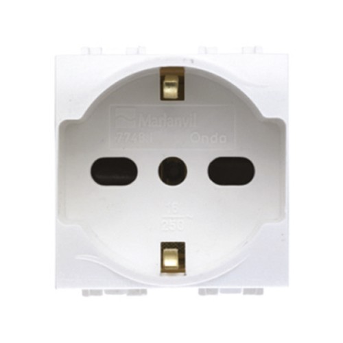 Presa Schuko bipasso UNEL Venus Marlanvil  7048.I UNEL compatibile Magic
