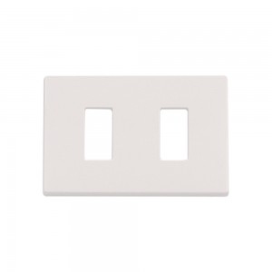 Placca 2 fori bianco puro...