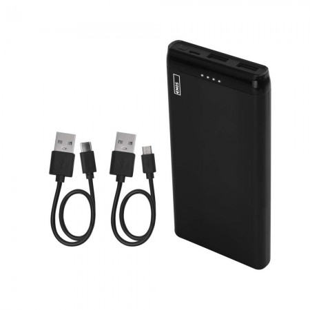 Powerbank EMOS Alpha 10S 10000mAh 10W 2 Porte USB-A Sottile Nero | B0526B