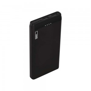 Powerbank EMOS Alpha 10S 10000mAh 10W nero 2 porte USB sottile 16mm compatta leggera 2 cavi inclusi passthrough