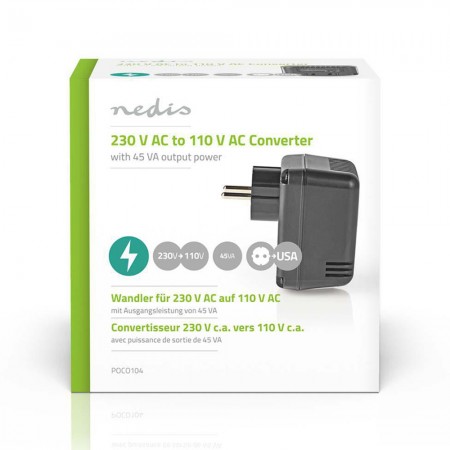 CONVERTITORE RIDUTTORE DI ENERGIA DA 220V A 110V 45W