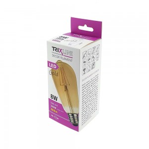 Lampadina LED Vintage ST64 E27 8W, 880 lm, 2000K, bianco caldo, vetro ambra, design retrò 2
