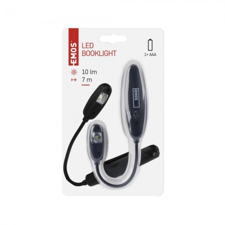 LAMPADA DA LETTURA LED A PINZA 10LM A BATTERIA 1 X AAA EMOS P3400