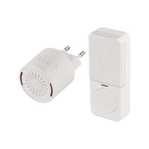 CAMPANELLO SENZA FILI BIANCO 150MT 85DB EMOS P5734