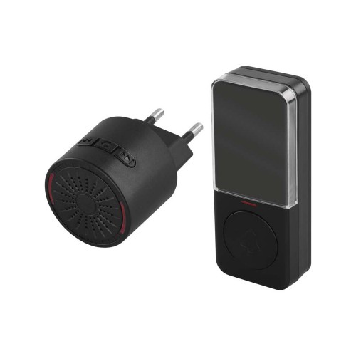 CAMPANELLO SENZA FILI NERO 150MT 85DB EMOS P5734B