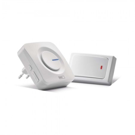 Campanello Senza Fili Bianco | Pulsante Senza Batterie, 36 Melodie, 180mt | EMOS P5729
